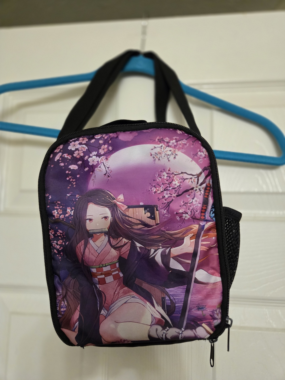 Demon Slayer Japanese Anime Print Mini Backpack - Pink Purple